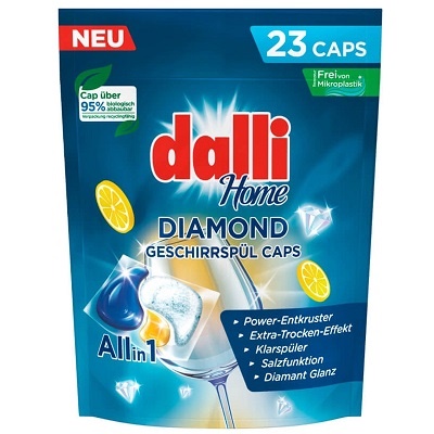 Dalli Капсули для посудомийної машини Diamond, All in 1, 23 caps