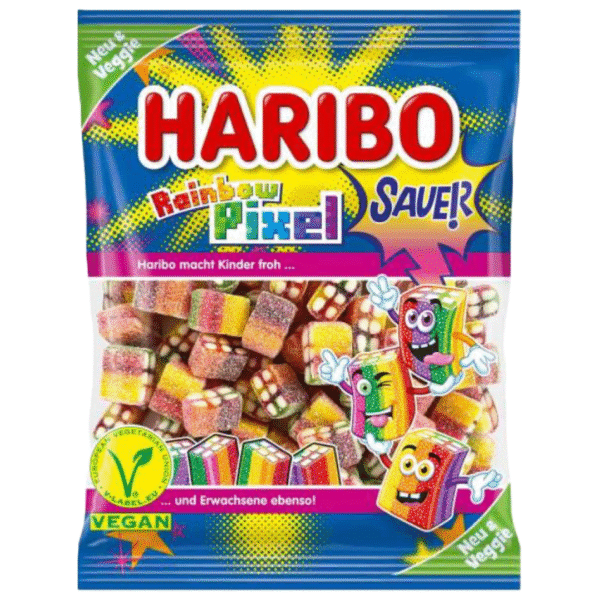 Haribo Цукерки Желейки Rainbow Pixel Sauer 160g