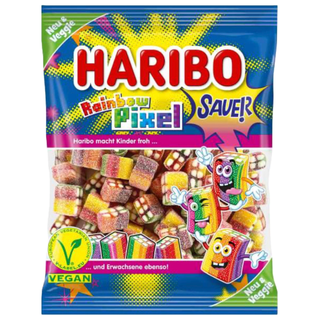 Haribo Цукерки Желейки Rainbow Pixel Sauer 160g