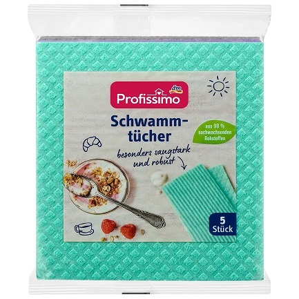 Profissimo Серветки вологопоглинаючі Schwammtücher (5 шт) 100g