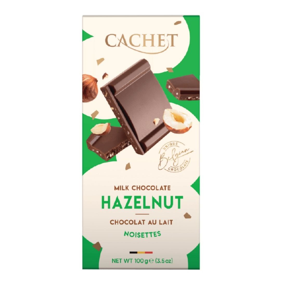 Cachet Шоколад молочний Hazelnut (31% cacao) 100g