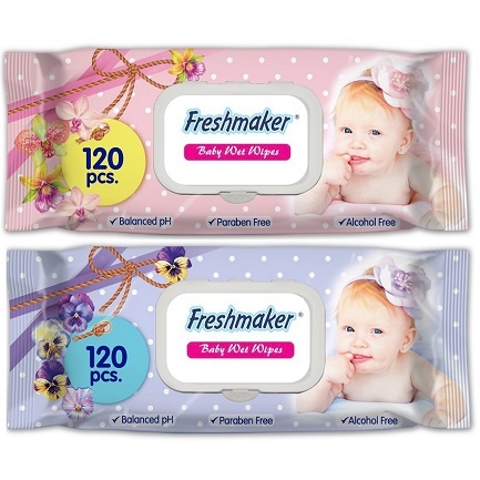 Freshmaker Серветки дитячі вологі Baby Wet Wipes, 120шт.