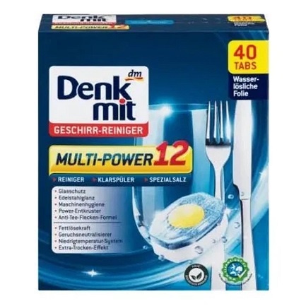 DM Таблетки для посудомийної машини Spülmaschinen-Tabs Multi-Power 12, 40 tabs 840g