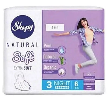 Sleepy Прокладки гігієнічі Soft Night-3 (320мм), 6шт.