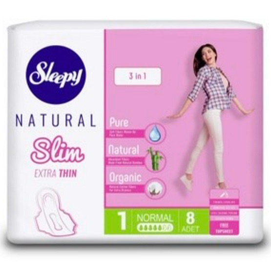 Sleepy Прокладки гігієнічі Slim Normal-1 (240мм), 8шт
