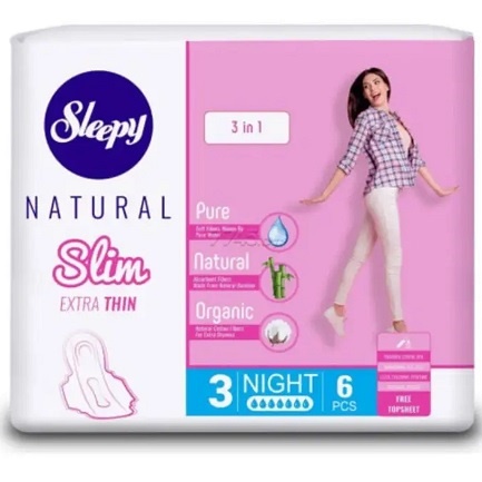Sleepy Прокладки гігієнічі Slim Night-3 (320мм), 6шт