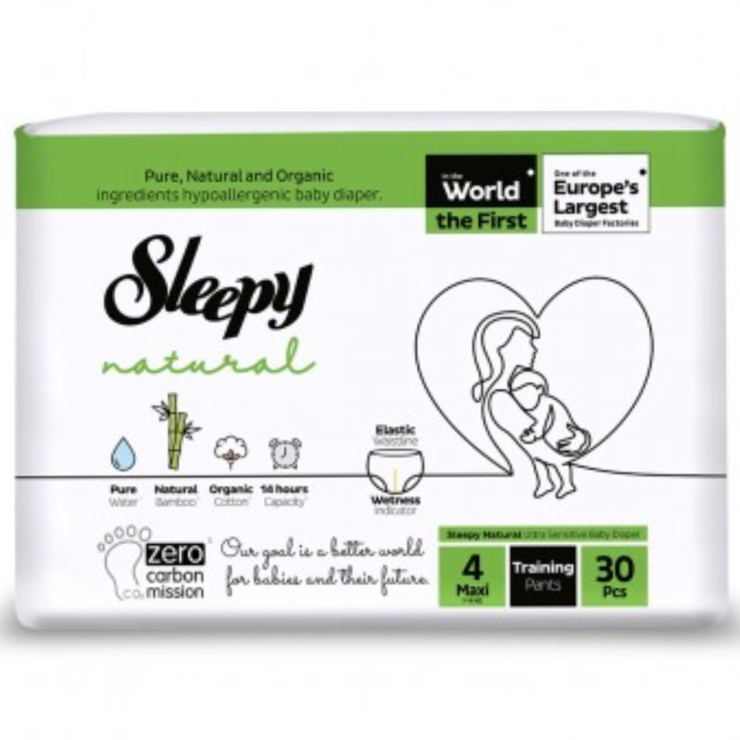 Sleepy Підгузки дитячі Natural Maxi-4 (7-14кг), 30шт