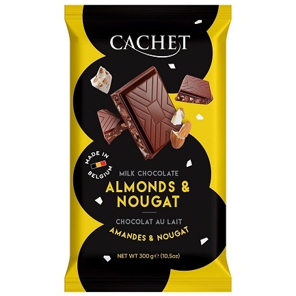Cachet Шоколад молочний Almonds & Nougat 32% 300g