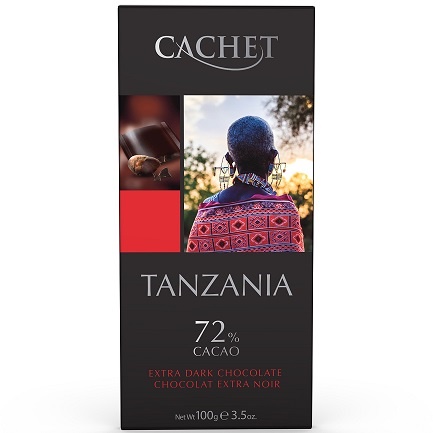 Cachet Шоколад екстра чорний Tanzania (72% cacao) 100g
