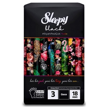 Sleepy Прокладки гігієнічі Black Night-3 (320мм), 18шт