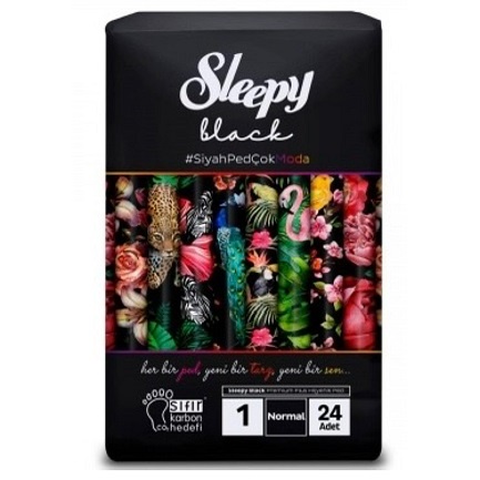 Sleepy Прокладки гігієнічі Black Normal-1 (240мм), 24шт