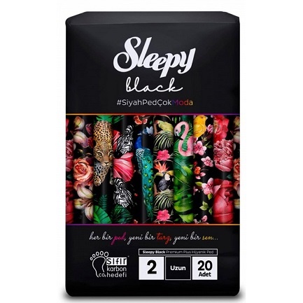 Sleepy Прокладки гігієнічі Black Long-2 (280мм), 20шт