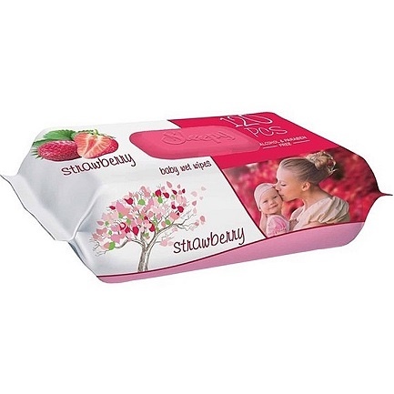 Sleepy Серветки вологі Strawberry, 120шт
