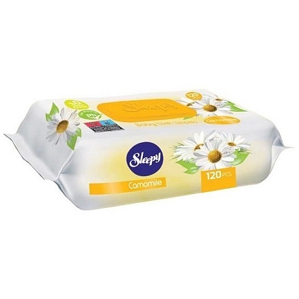 Sleepy Серветки вологі Camomile, 120шт