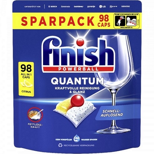 Finish Капсули для посудомийної машини Quantum Citrus, 98 Caps 1019g