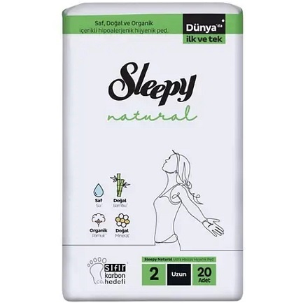 Sleepy Прокладки щоденні Natural Long-2 (280мм) 32шт