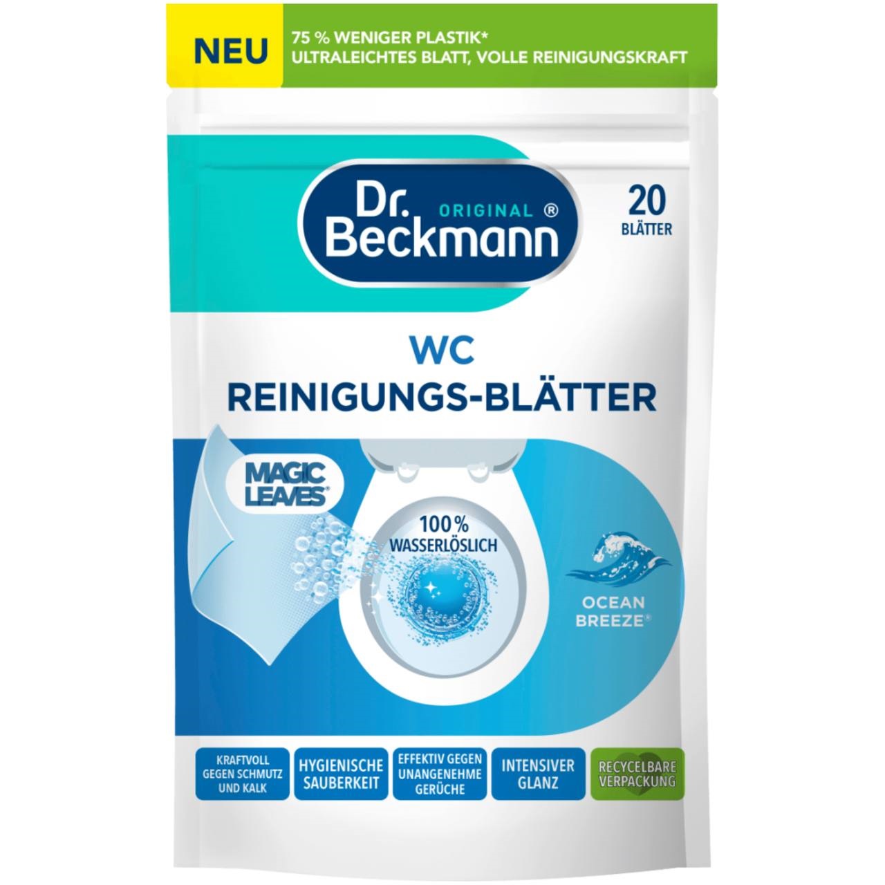 Dr. Beckmann Серветки для чищення унітазу WC Ocean Breeze 20 шт. 44g