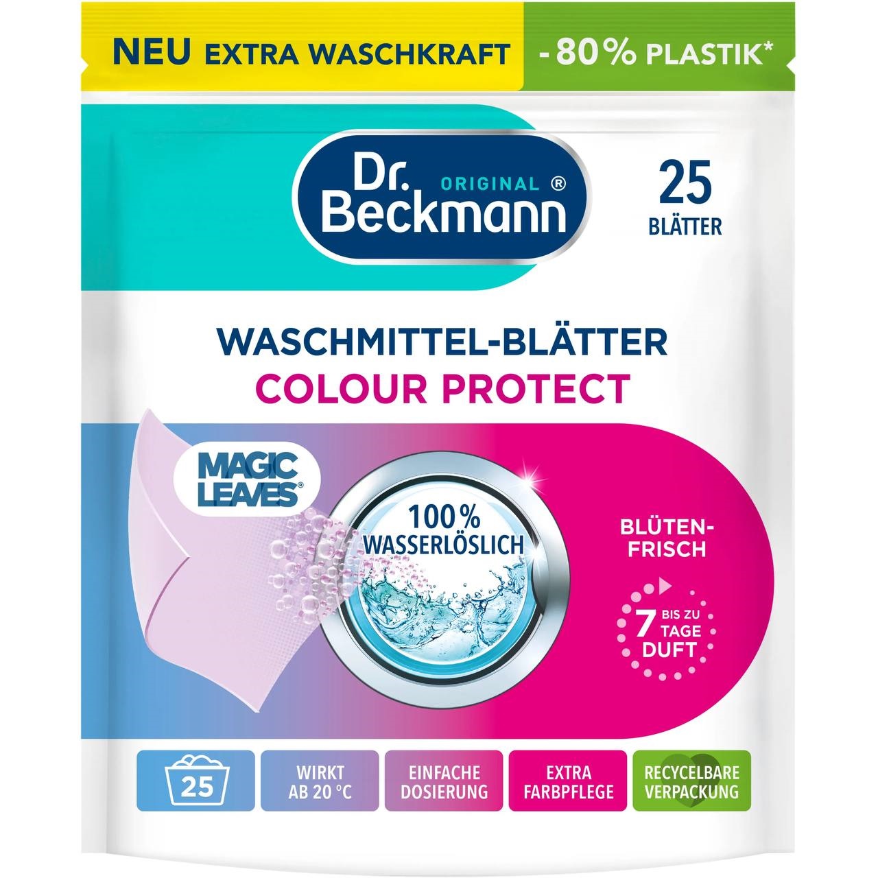 Dr. Beckmann Серветки для прання (колор) Magic Leaves, 25шт.