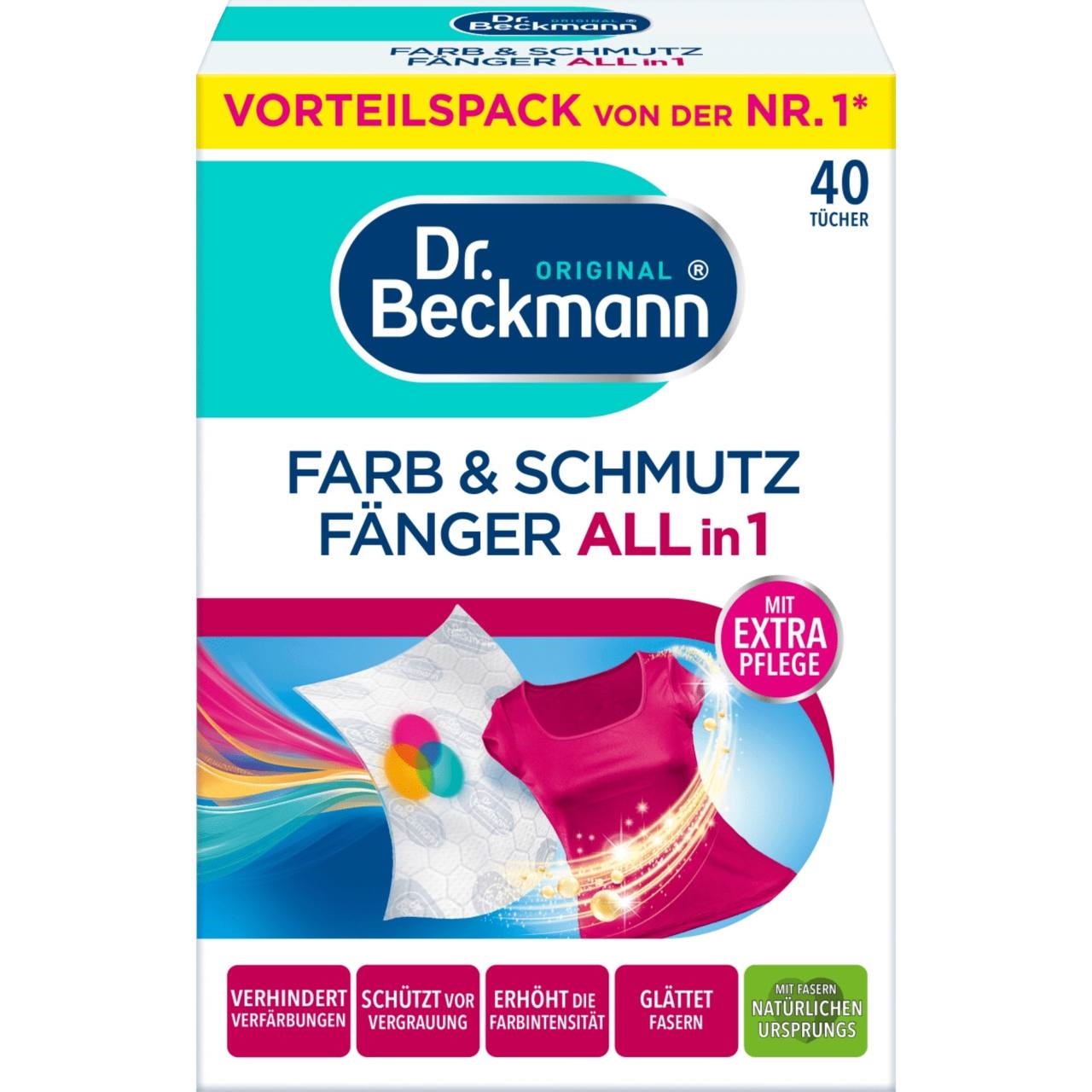 Dr. Beckmann Серветки для відновлення кольору Farb&Schmutz, 40шт.