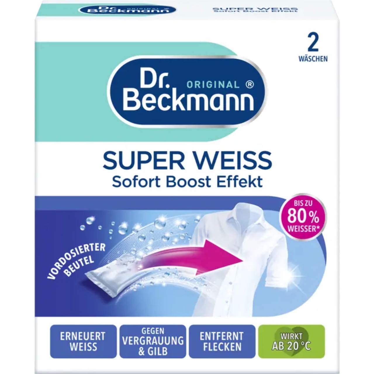 Dr. Beckmann Відбілювач Super Weiss, 2x40g. 80g