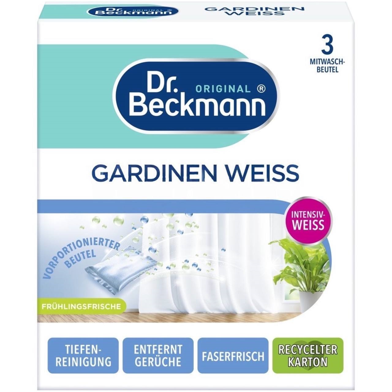Dr. Beckmann Відбілювач для фіранок Gardinen Weiss, 3x40g 120g