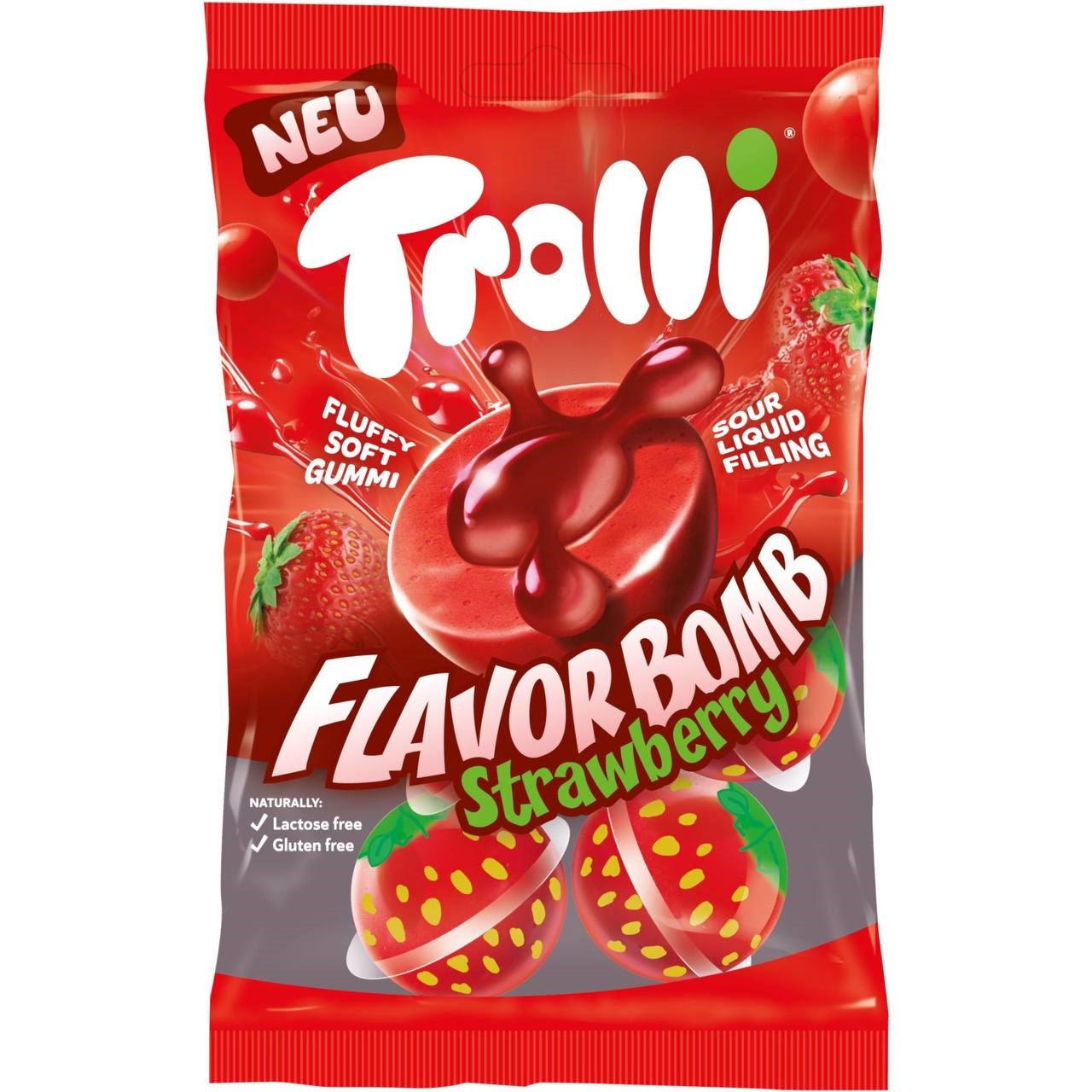 Trolli  Цукерки желейні Flavor Bomb Strawberry 75g