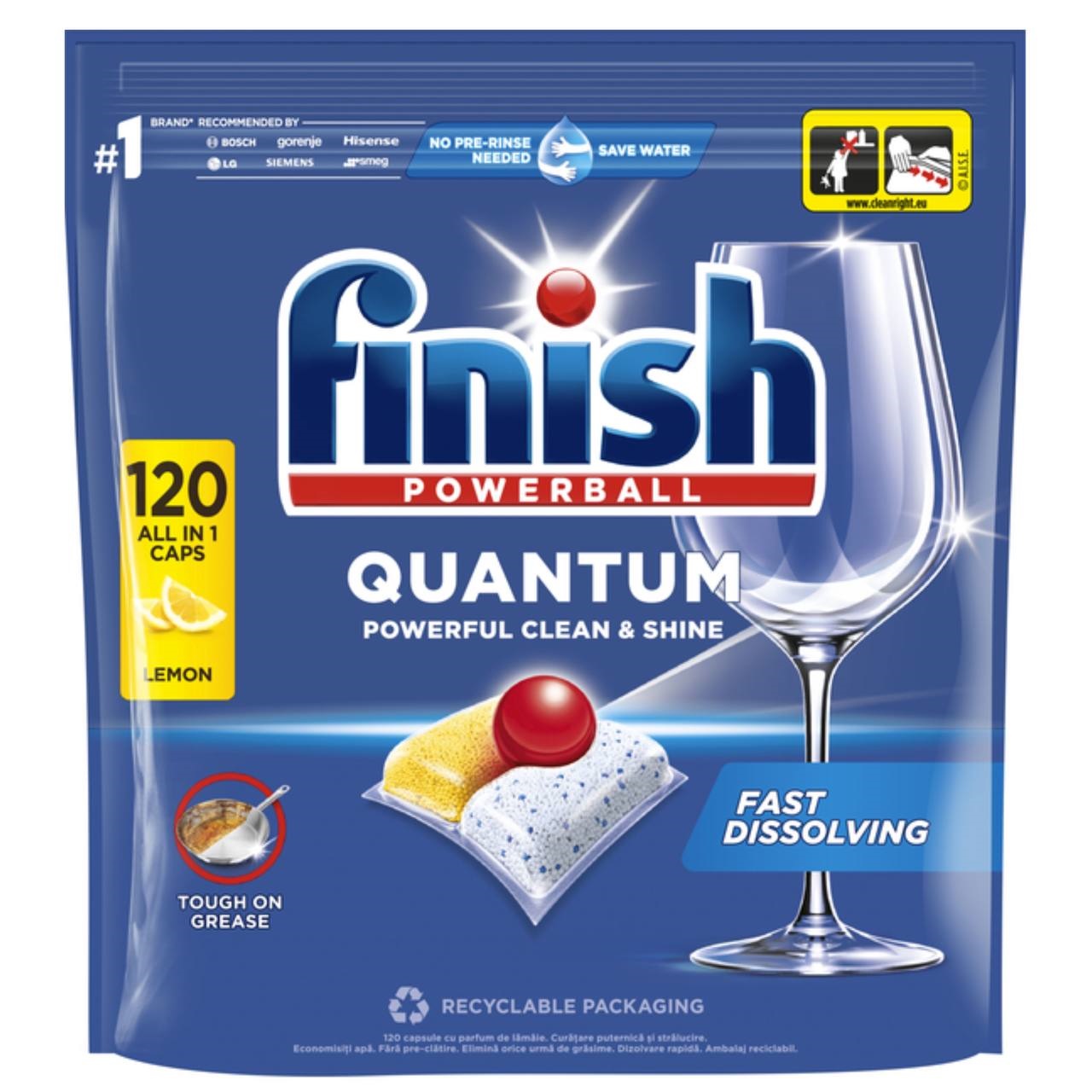 Finish Капсули для посудомийної машини Quantum, Lemon, 120-Caps 1248g