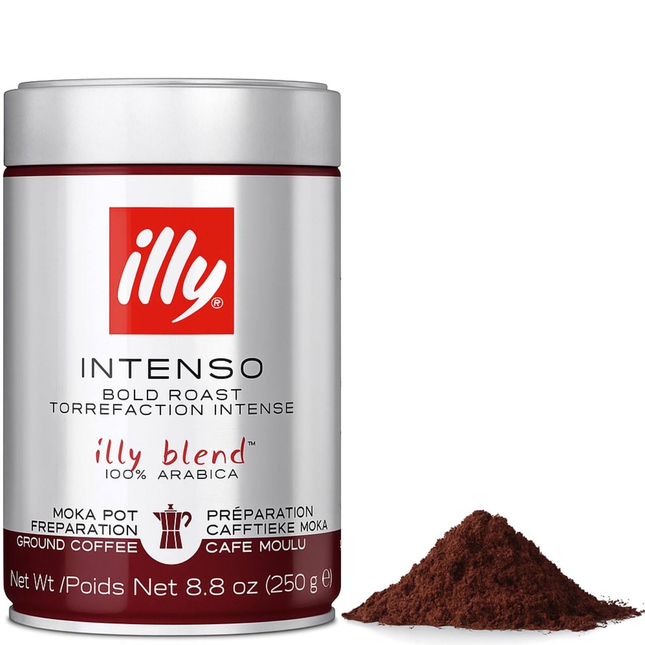 Illy Кава мелена Moka Intenso, 100% Arabica 250g