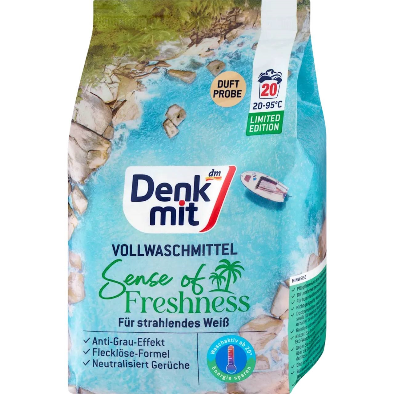 DM Порошок для прання Vollwaschmittel Pulver Sense of Freshness, 20 WA 1,3kg