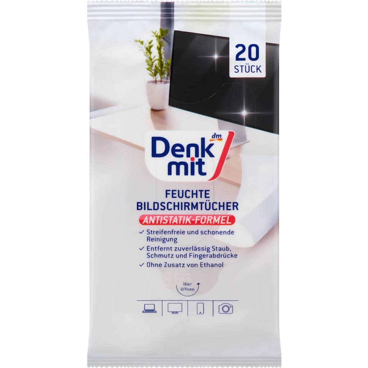 DM Вологі серветки для екранів Antistatik-Formel, 20шт.