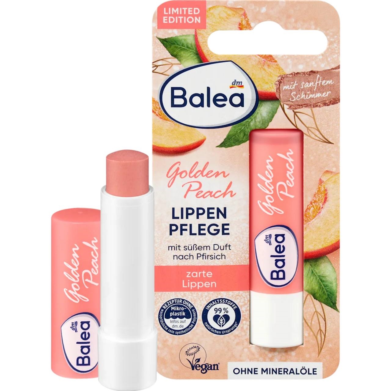 Balea Бальзам для губ Golden Peach 4,8g