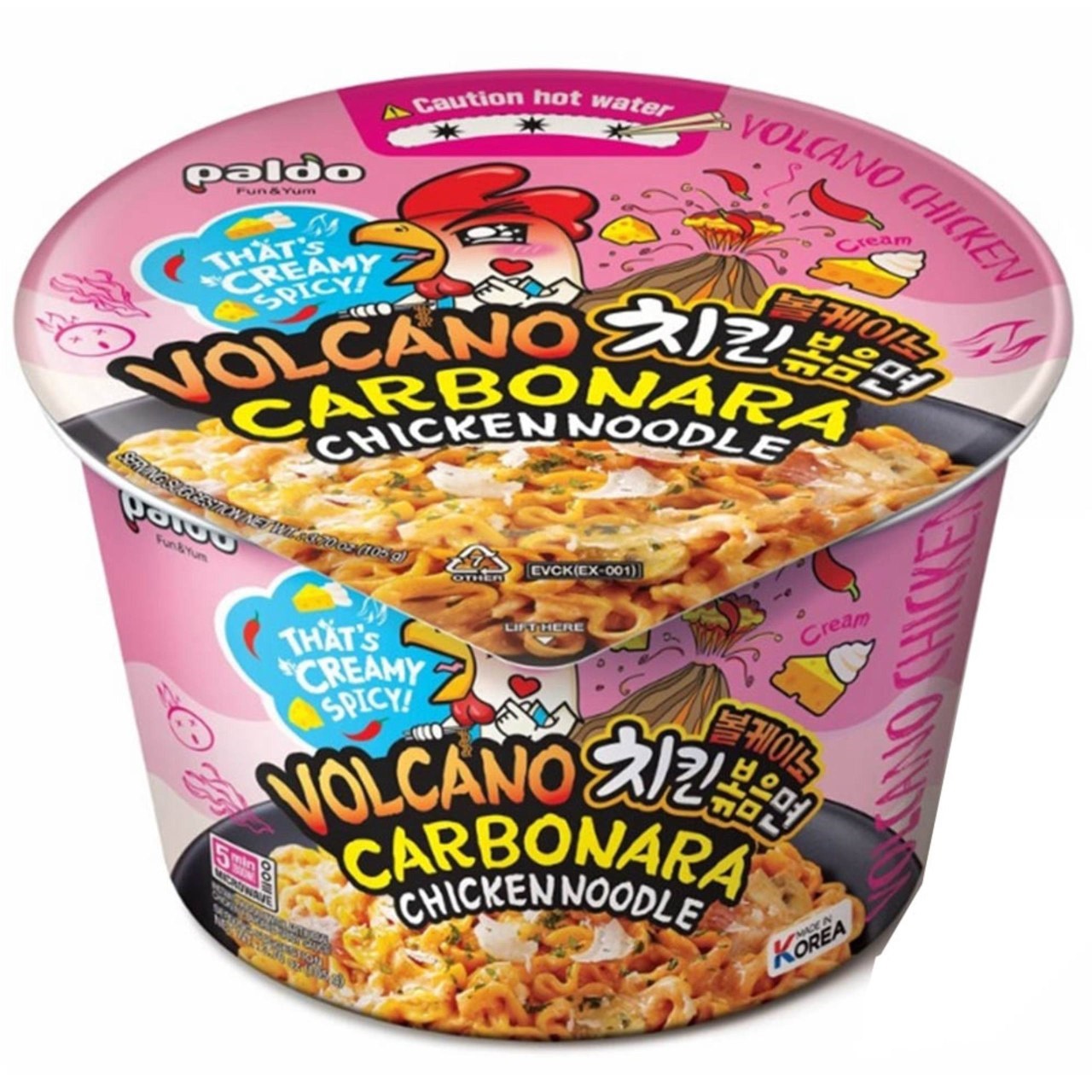 Paldo Локшина Volcano Carbonara Chiken Noodle 105g