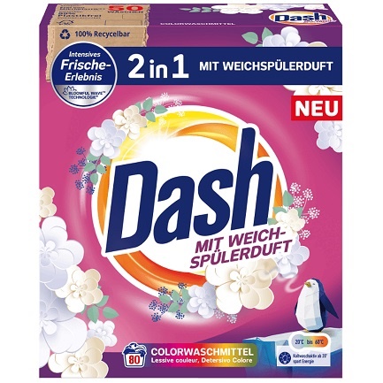 Dash Порошок для прання Color 2 in 1 (Колор), 80 WA 4,8kg