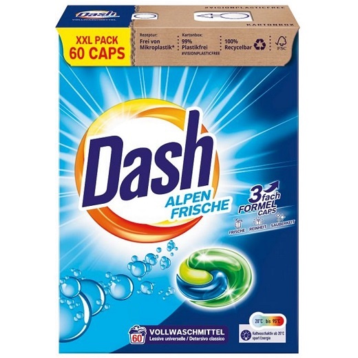 Dash Капсули для прання, універсальні Alpen Frische 3 in 1, 60 WA 1,494kg