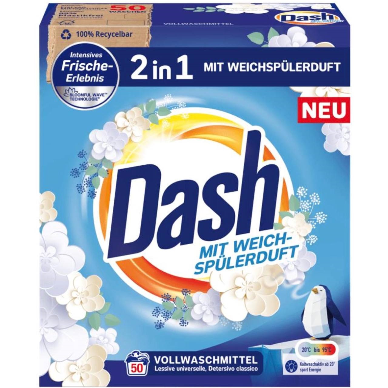 Dash Порошок для прання (універсал) Vollwaschmittel 2 in 1, 50 WA 3kg