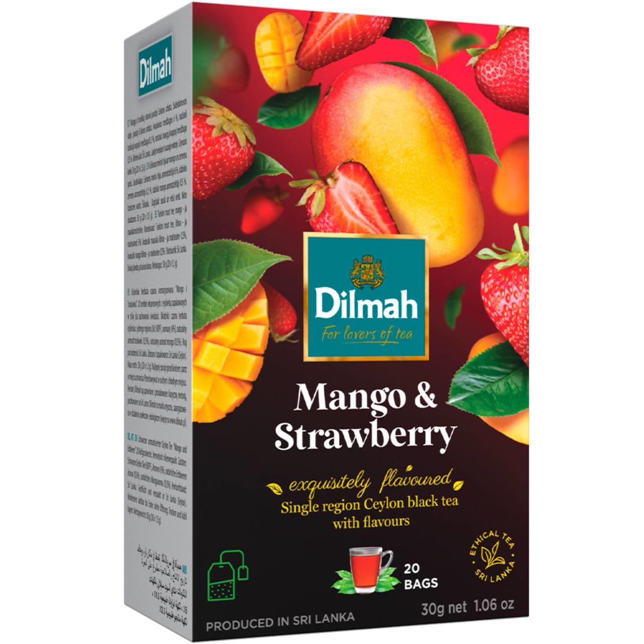 Dilmah Чай Mango & Strawberry (Манго та Полунииця) 20 tea bags 30g