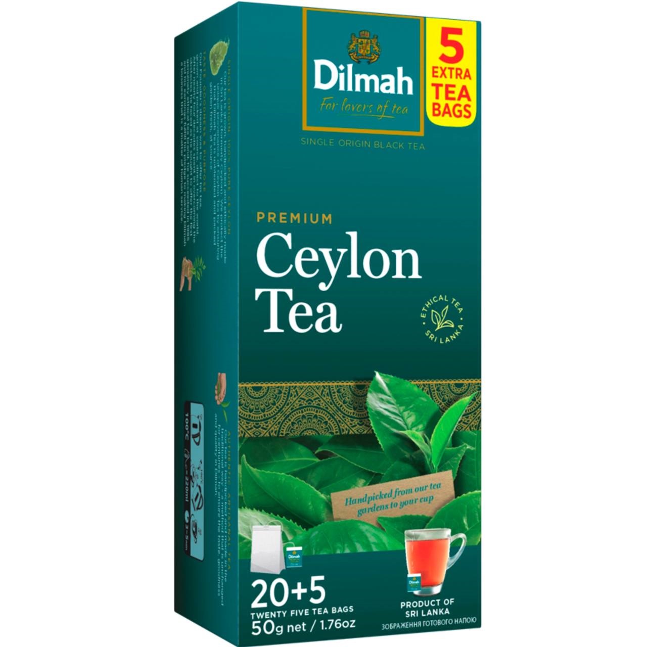 Dilmah Чай Premium Ceylon (Преміум) 25 tea bags 50g