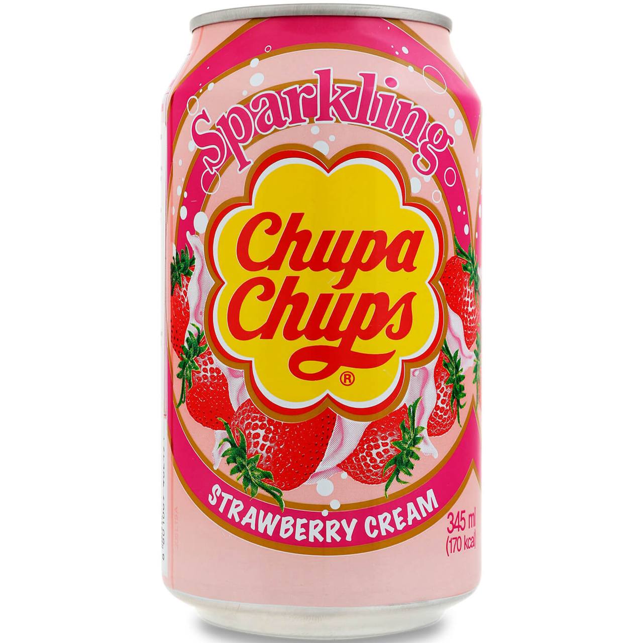 Chupa Chups Напій газований Strawberry Cream (Полуниця з Вершками) – 345 ml