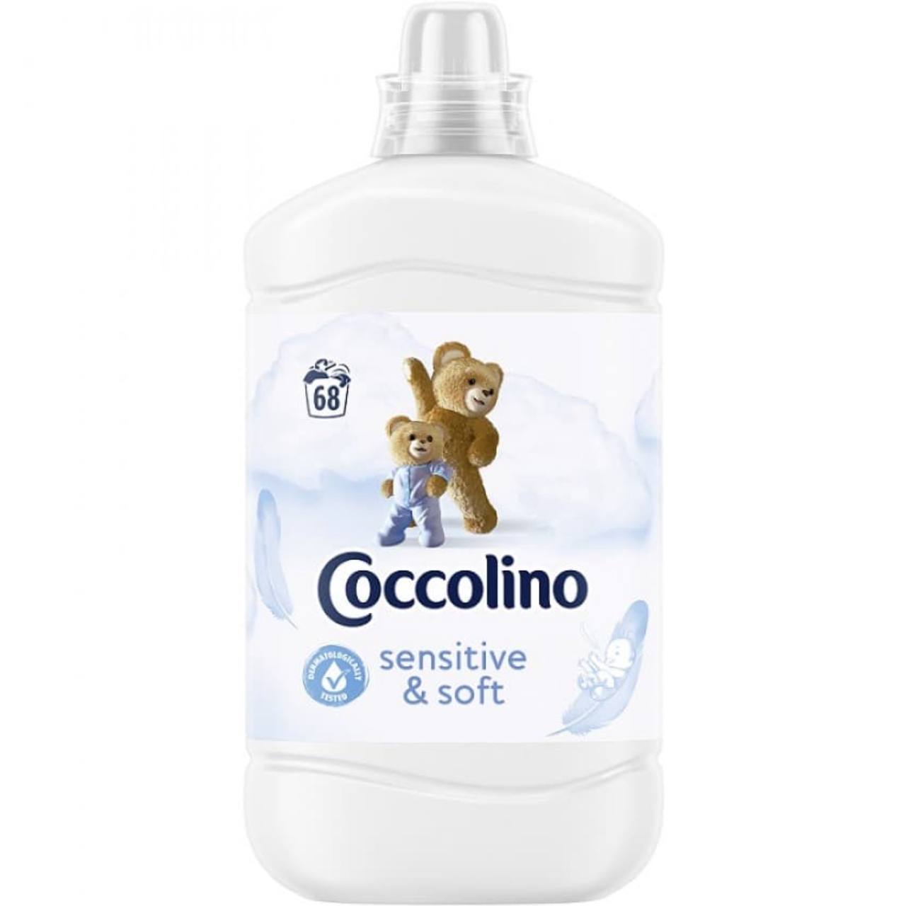 Coccolino Ополіскувач для білизни Sensitive & Soft, 68 WA 1,7L