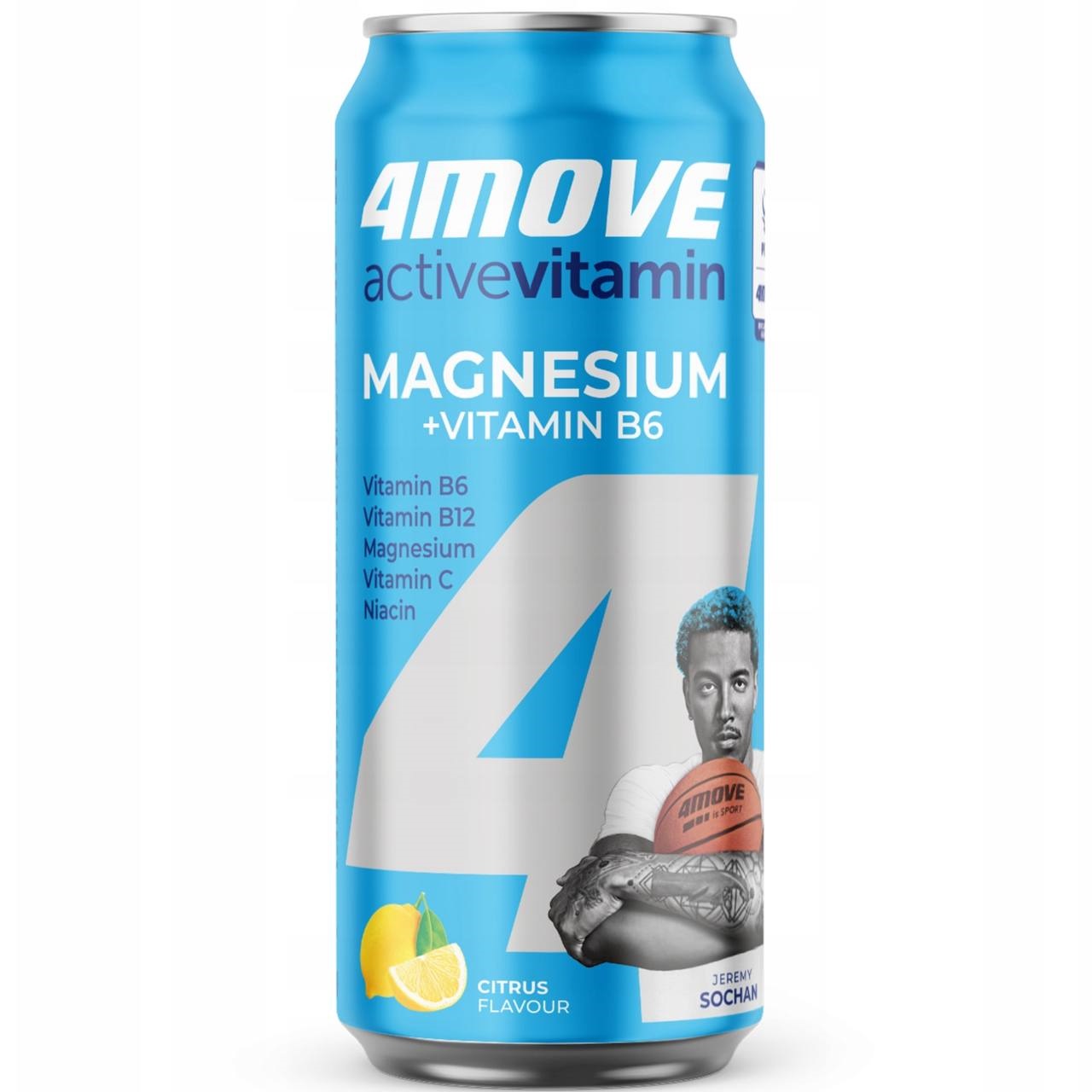 4MOVE Напій Active Vitamin Magnez + B6 ж/б 500ml
